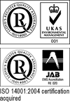 ISO 14001:2004 certification acquired